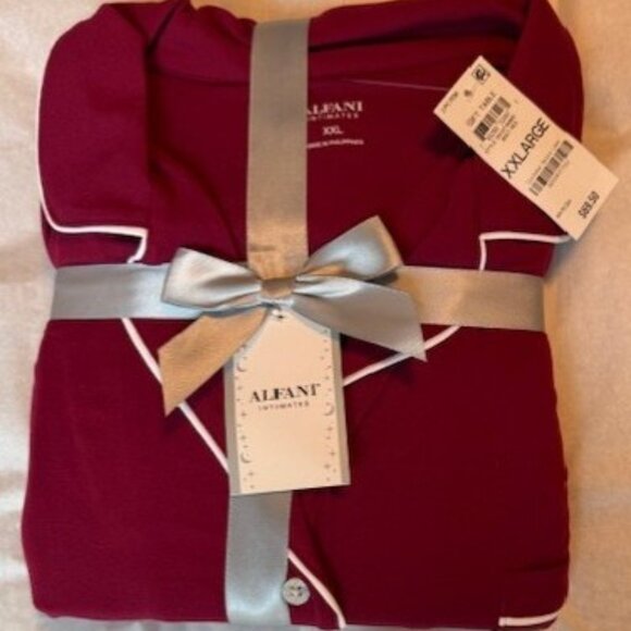 ALFANI Other - ALFANI WOMEN’S PAJAMAS, LONG SLEEVE BRUSHED KNIT, BEET RED, XXL NWT,
